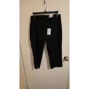 Croft AND Barrow Capri Womens Size 6 Pull On Black Straight Mid Rise Preppy NWT